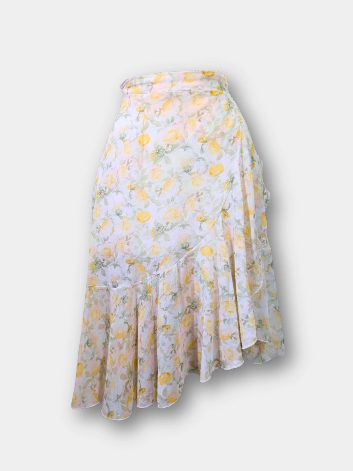 Yellow Florals Wrap Skirt